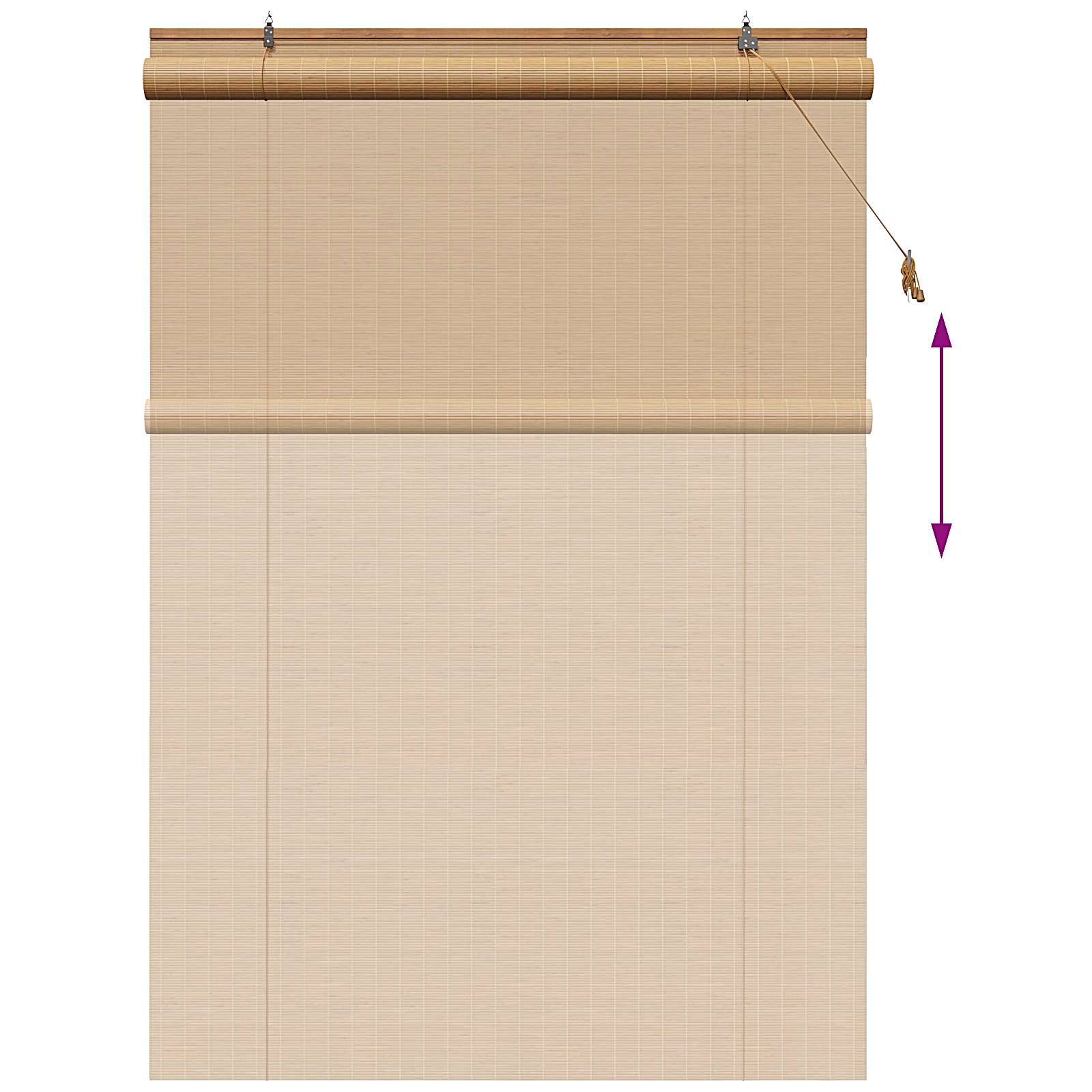 Rollo Braun 60 x 160 cm Bambus