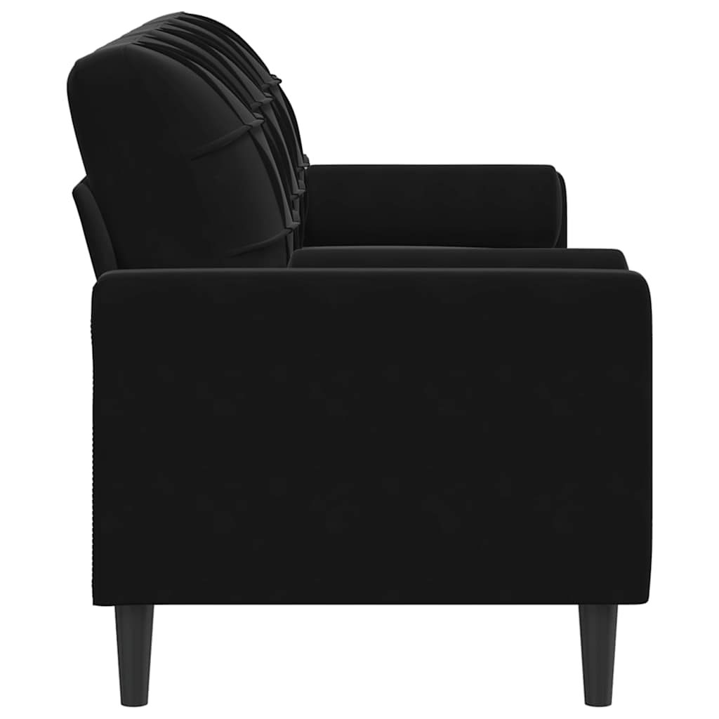 2-Sitzer-Sofa mit Zierkissen Hellgrau 120 cm Samt