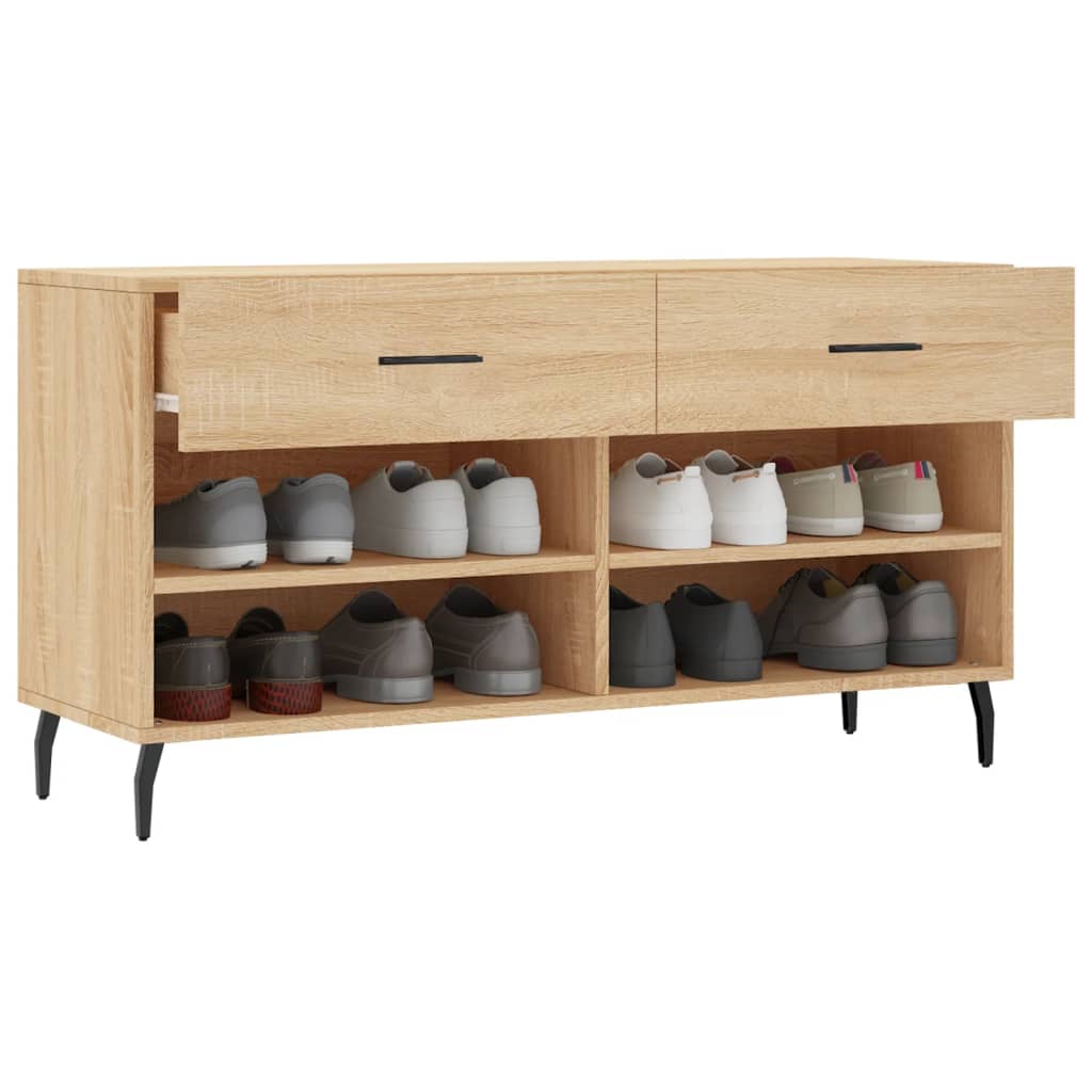 Schuhbank Weiß 102x35x55 cm Holzwerkstoff