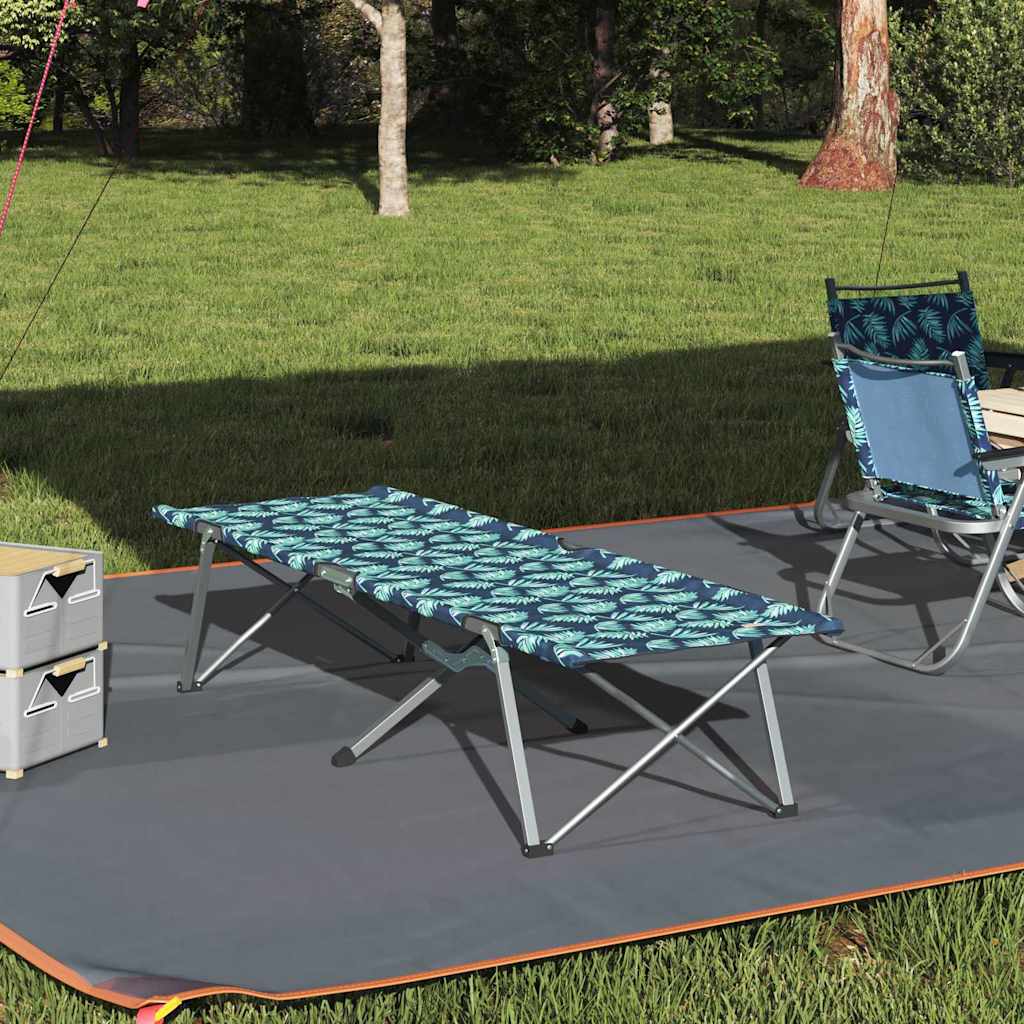 Klapp Schlafbett fürs Camping Blau 194 x 62,5 x 42,5 cm