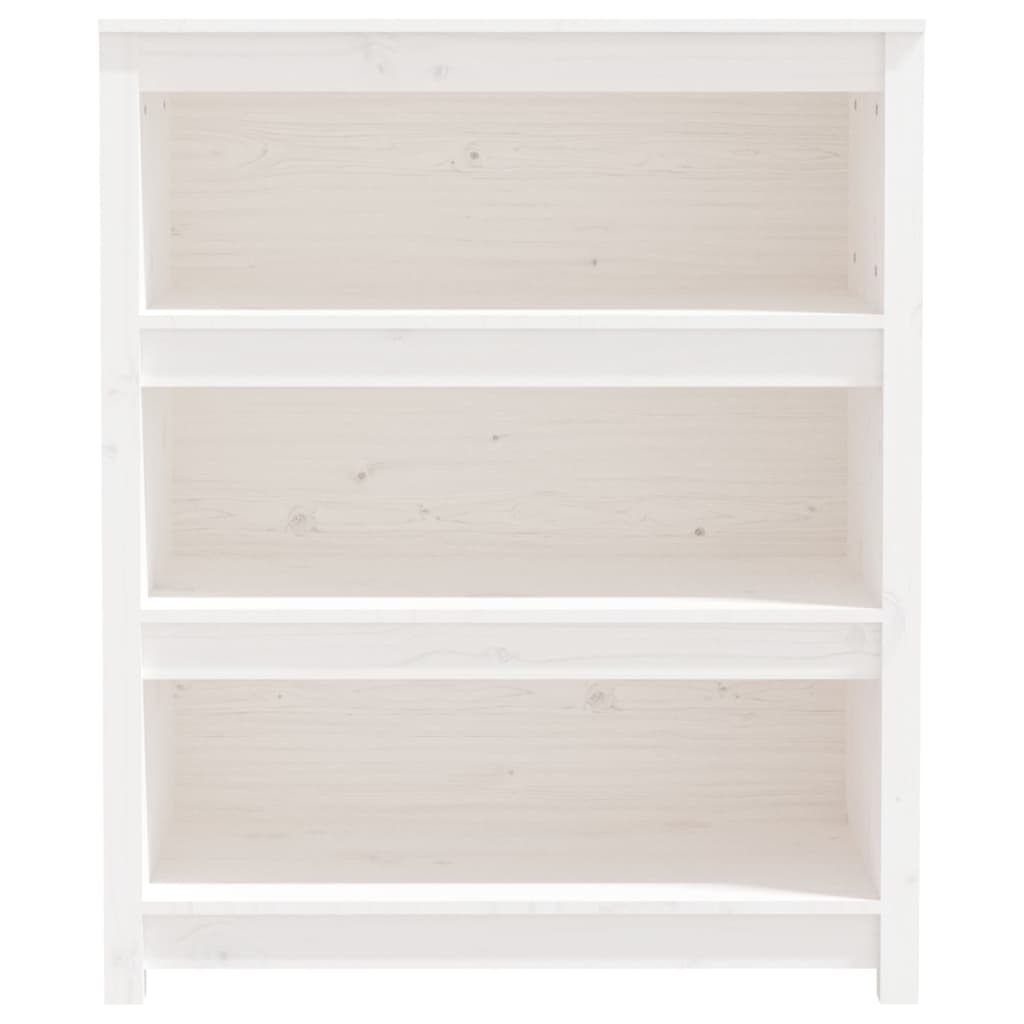 Bücherregal Grau 80x35x68 cm Massivholz Kiefer