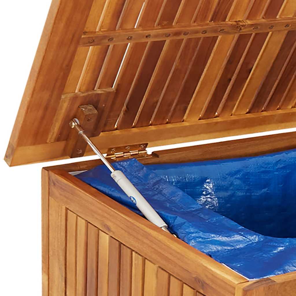 Gartentruhe mit Rollen 60x50x58 cm Massivholz Akazie