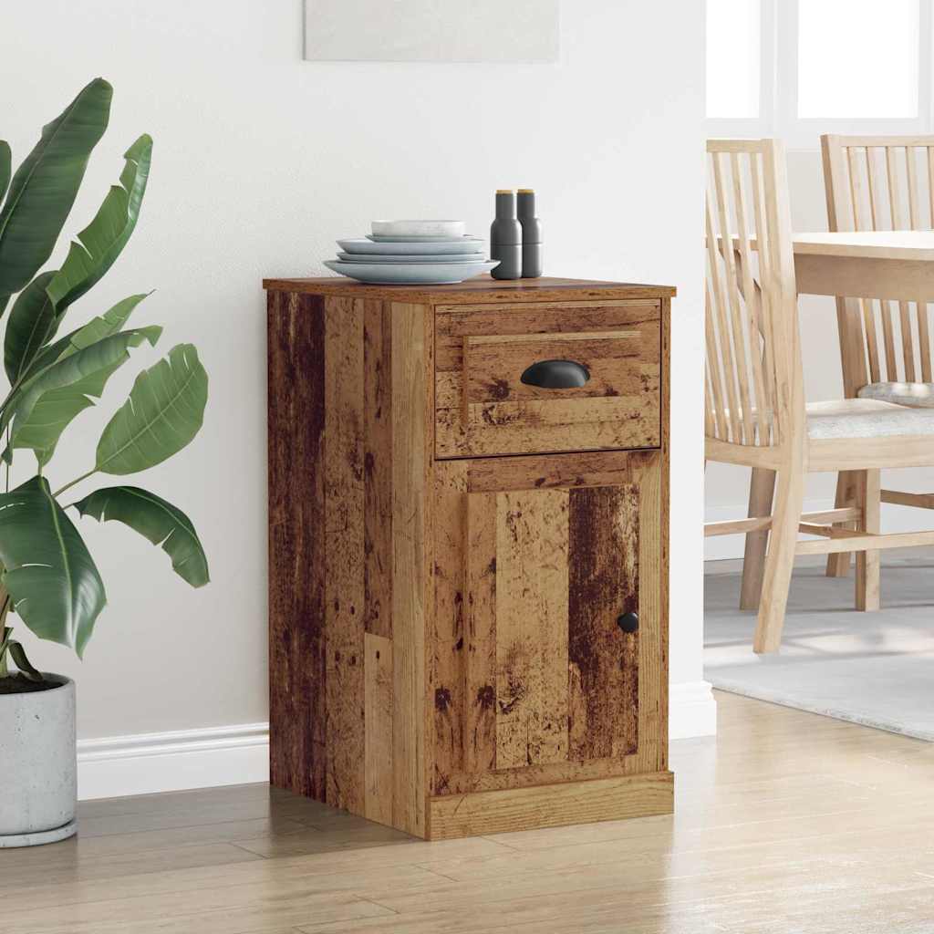 Beistellschrank mit Schublade Weiß 40x50x75 cm Holzwerkstoff