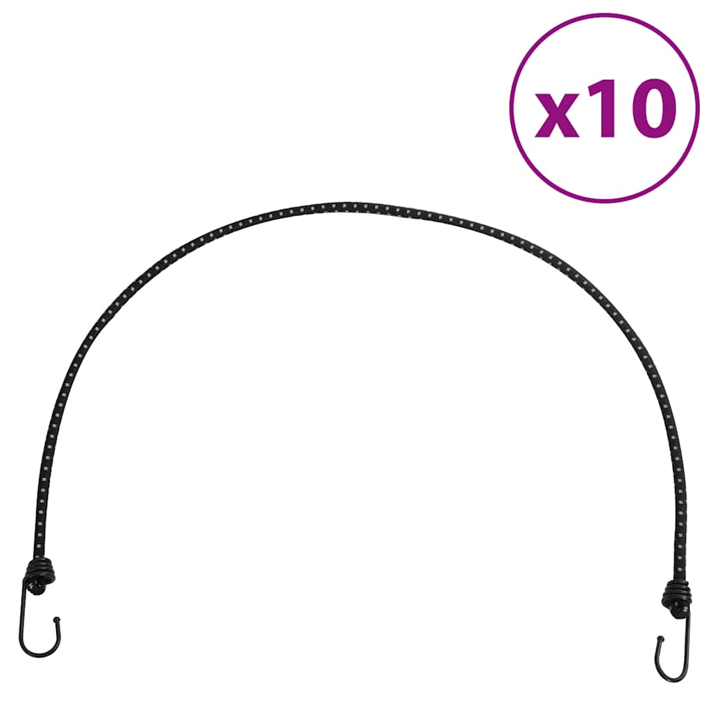 Gummiseile Reflektierend mit Haken 25 Stk. 38 cm