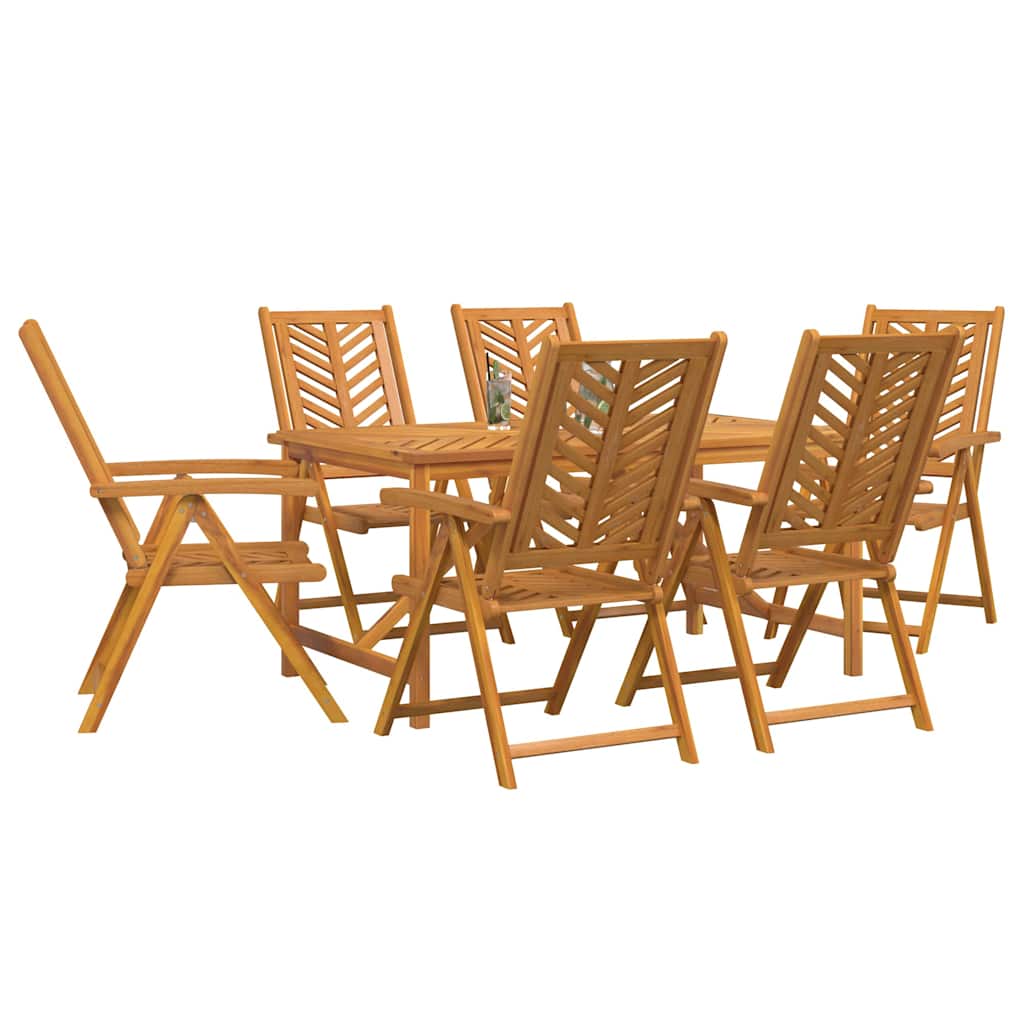 Garten Essgruppe 3 Stk. Braun Massivholz Akazie