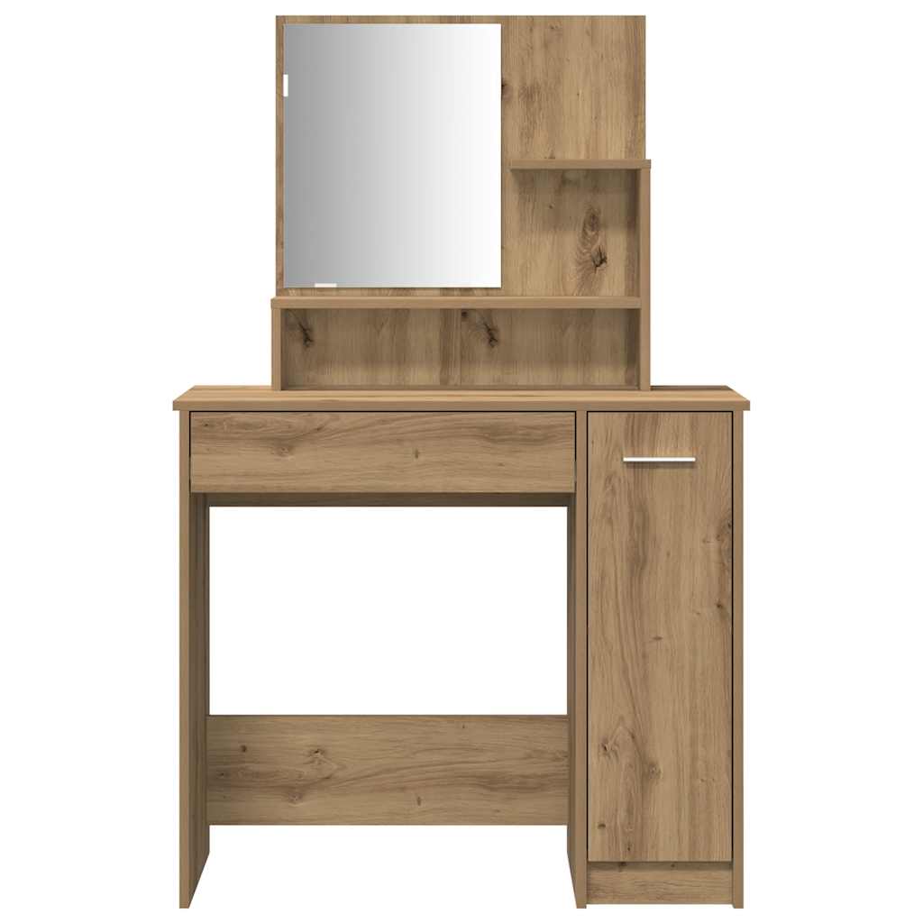 Schminktisch-Set Weiß 86,5x35x136 cm
