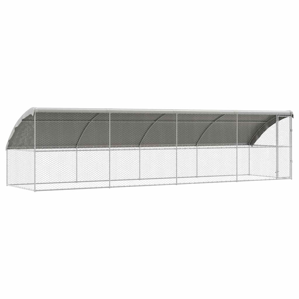 Hundekäfig 2 pcs Silber 4 x 2 x 2 m Verzinkter Stahl