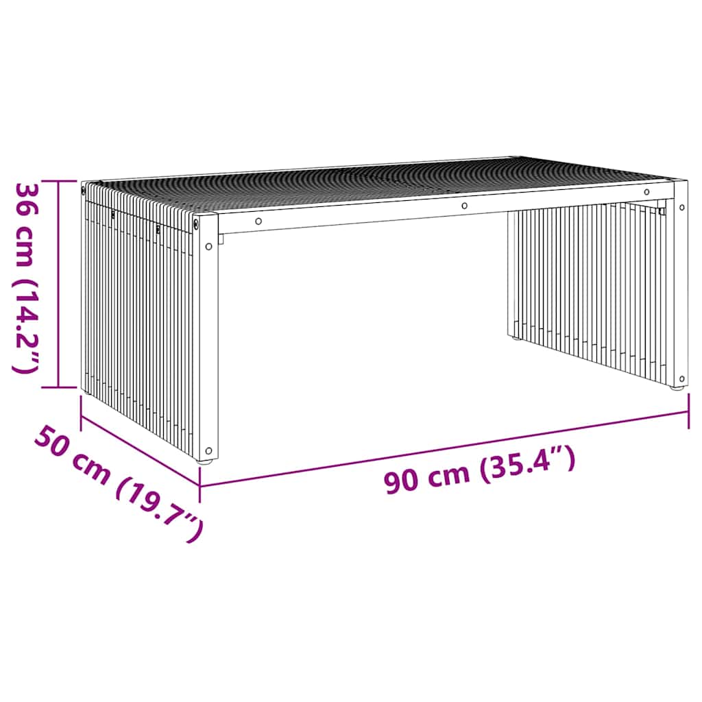 Garten-Beistelltisch 3 pcs Braun 33 x 44,5 x 51 cm