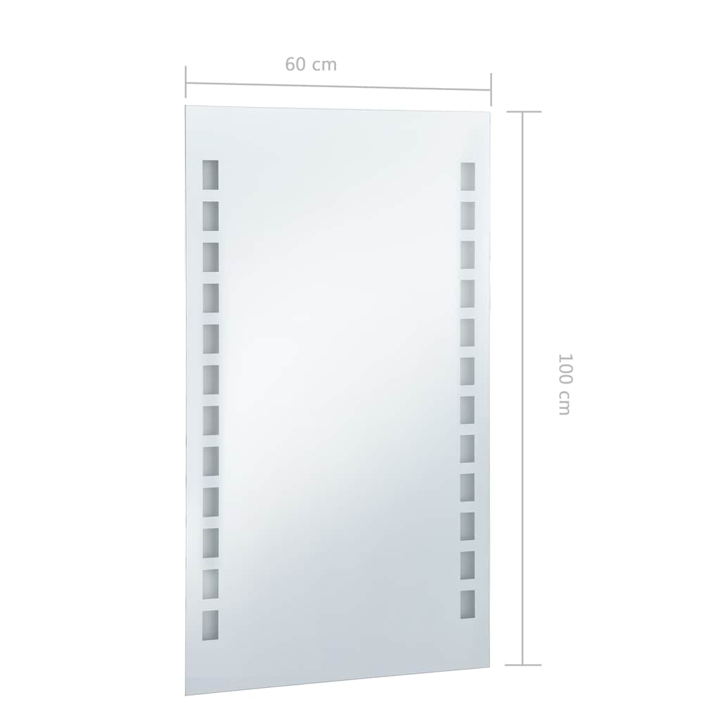 Badezimmer-Wandspiegel mit LEDs 60x80 cm