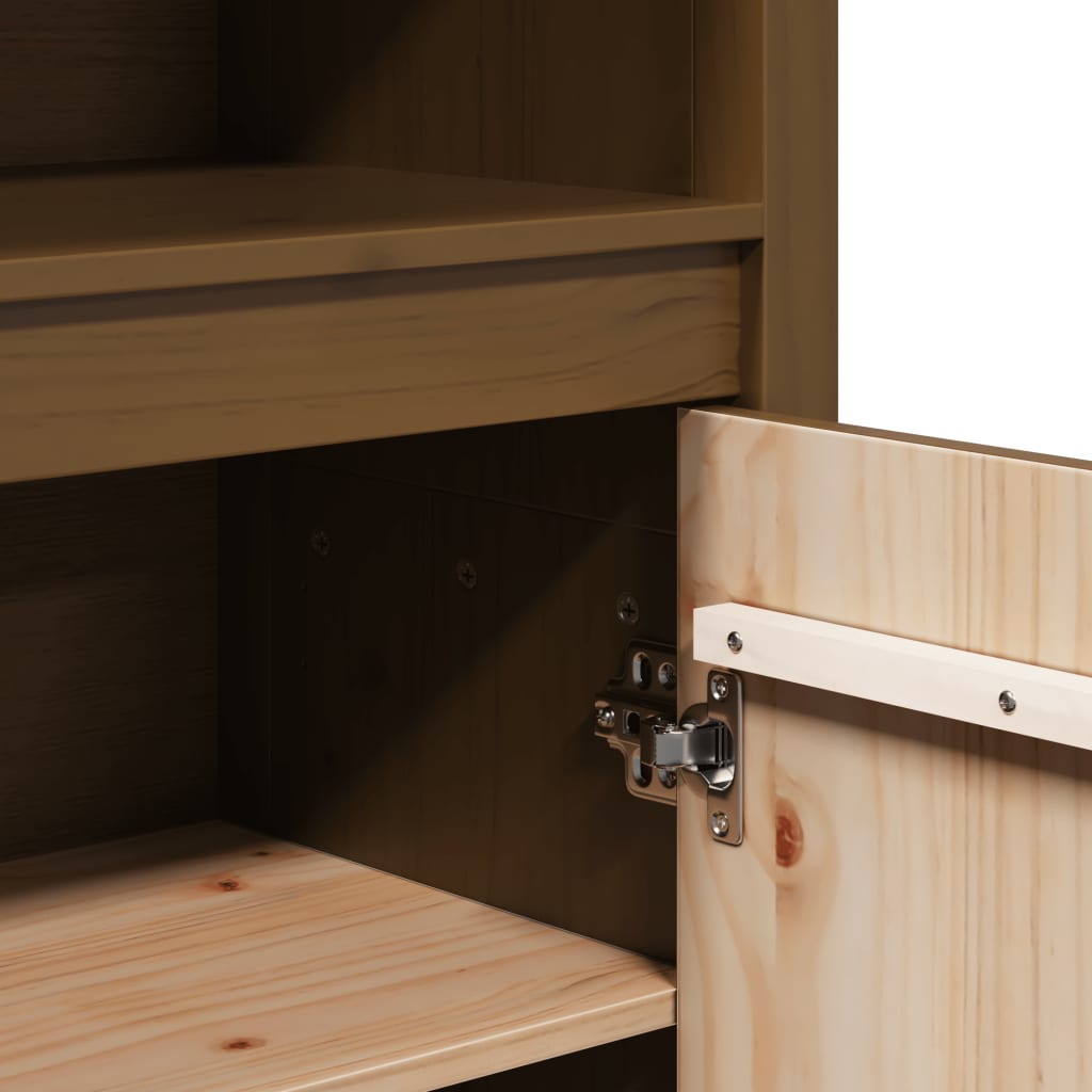Highboard 80x35x154 cm Massivholz Kiefer