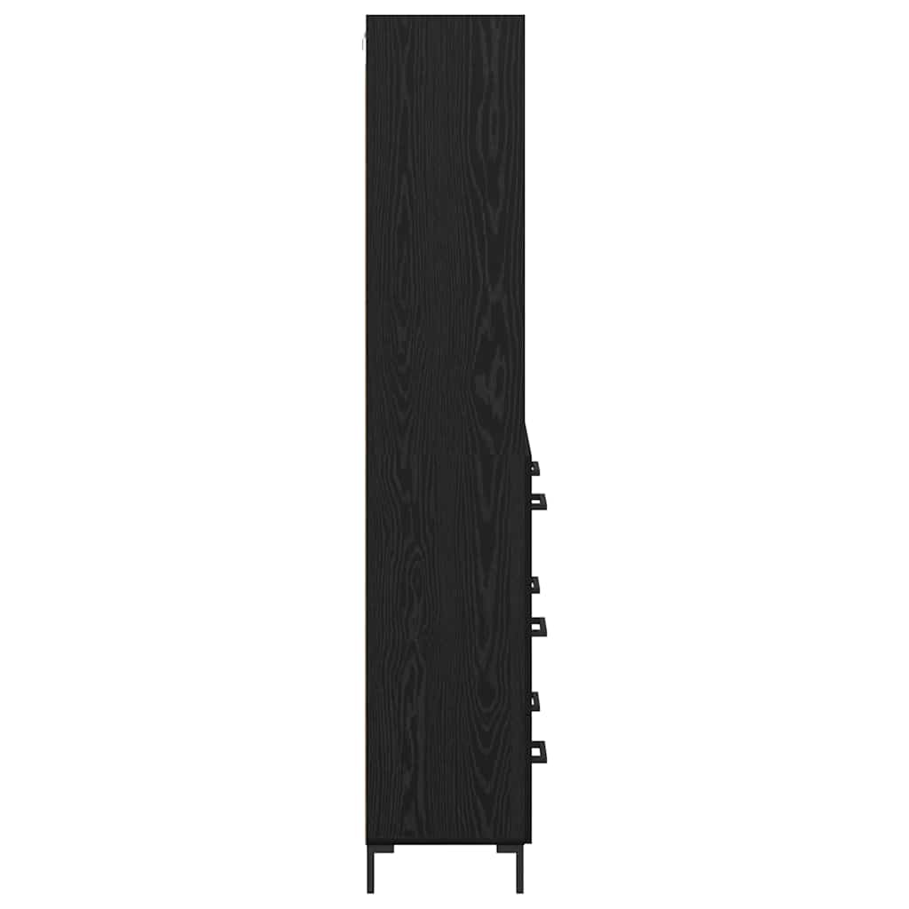 Highboard Hochglanz-Weiß 69,5x34x180 cm Holzwerkstoff