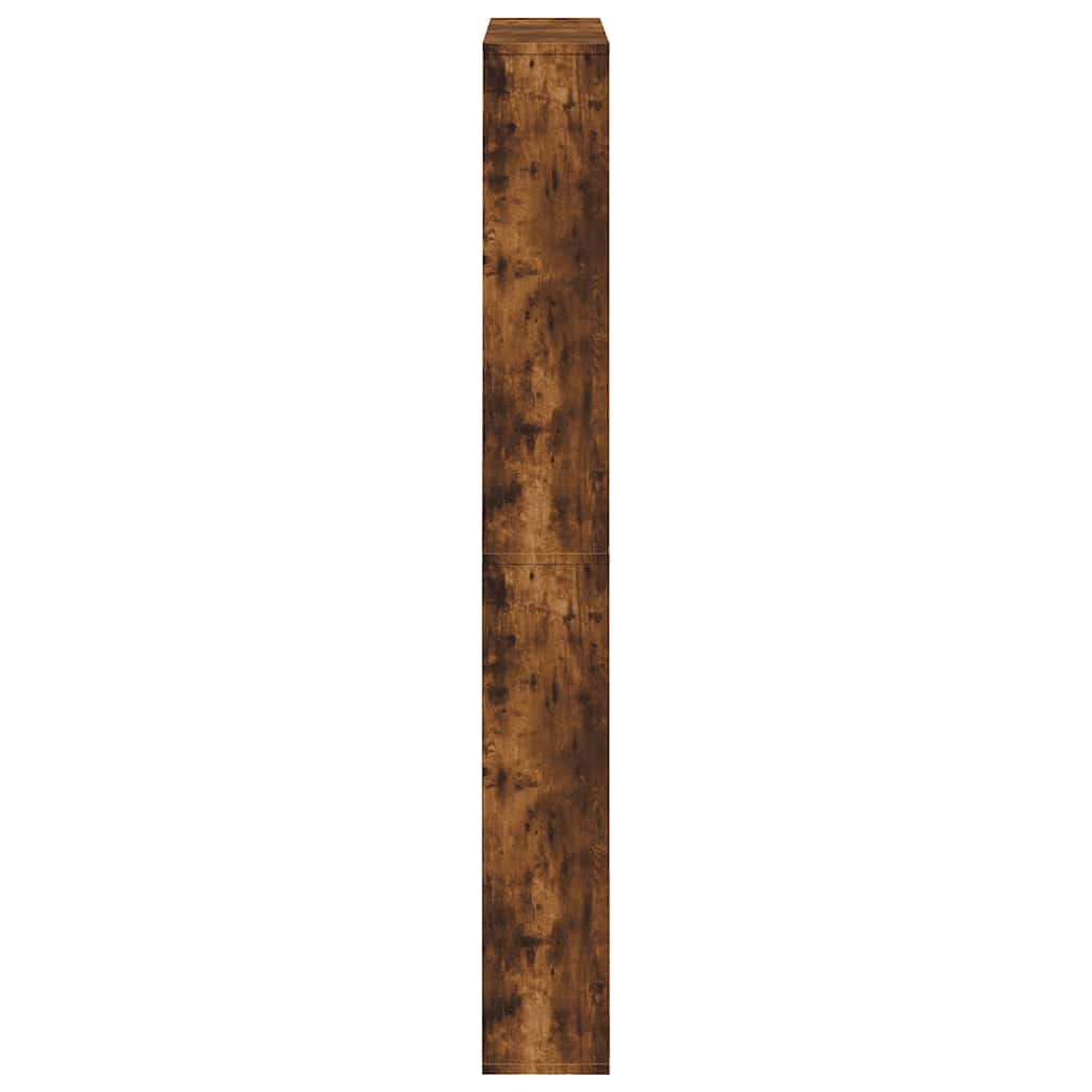 Schuhschrank mit 4 Fächern Spiegel Eiche 63×17×134 cm