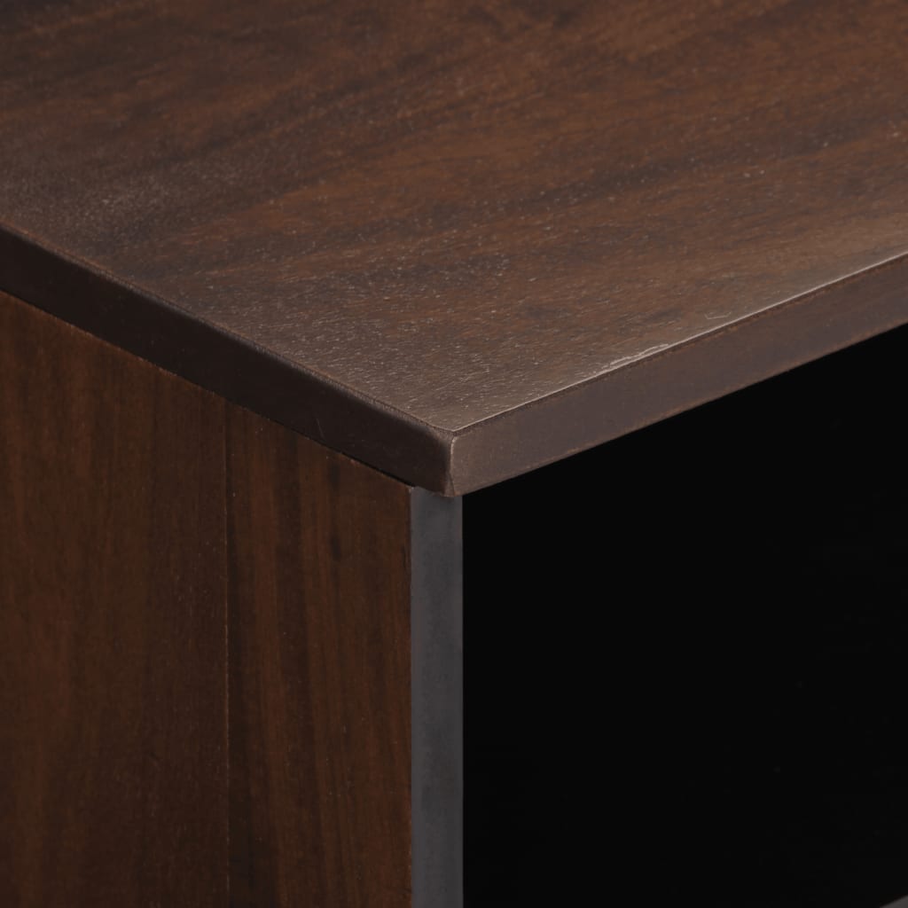 TV-Schrank 100x34x46 cm Raues Massives Mangoholz