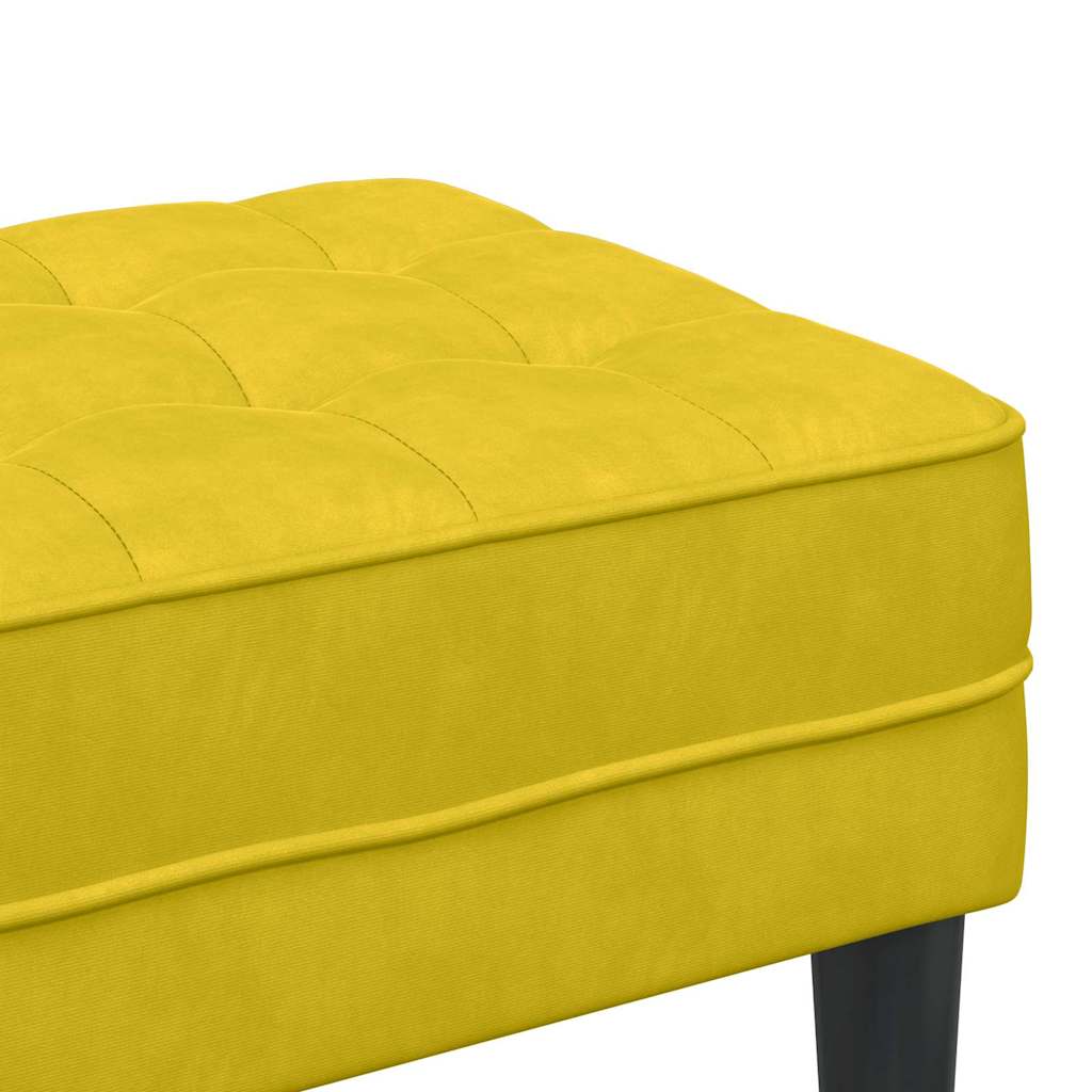 Bank mit Kissen Hellgrau 113 x 57 x 39 cm Samt