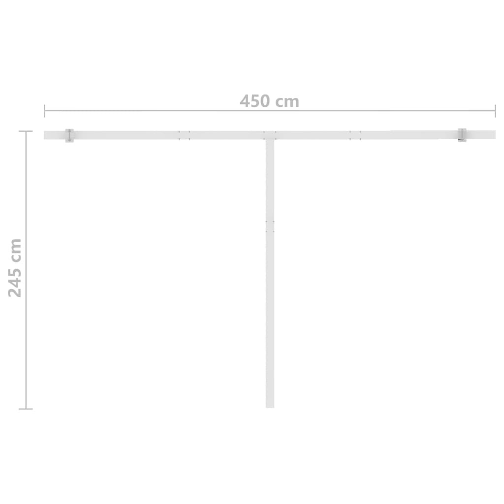 Standmarkise Manuell Einziehbar 300x250 cm Creme
