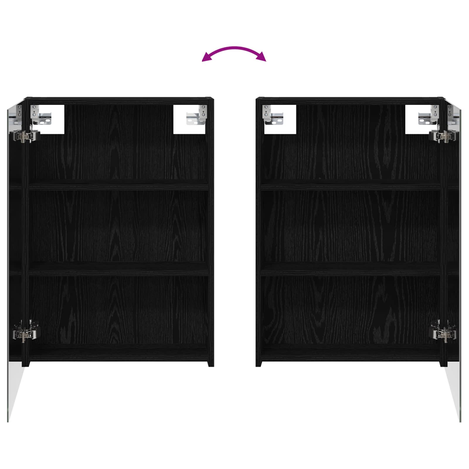 Badezimmerschrank-Set 3 pcs 80 x 10,5 x 50 cm Holzwerkstoff