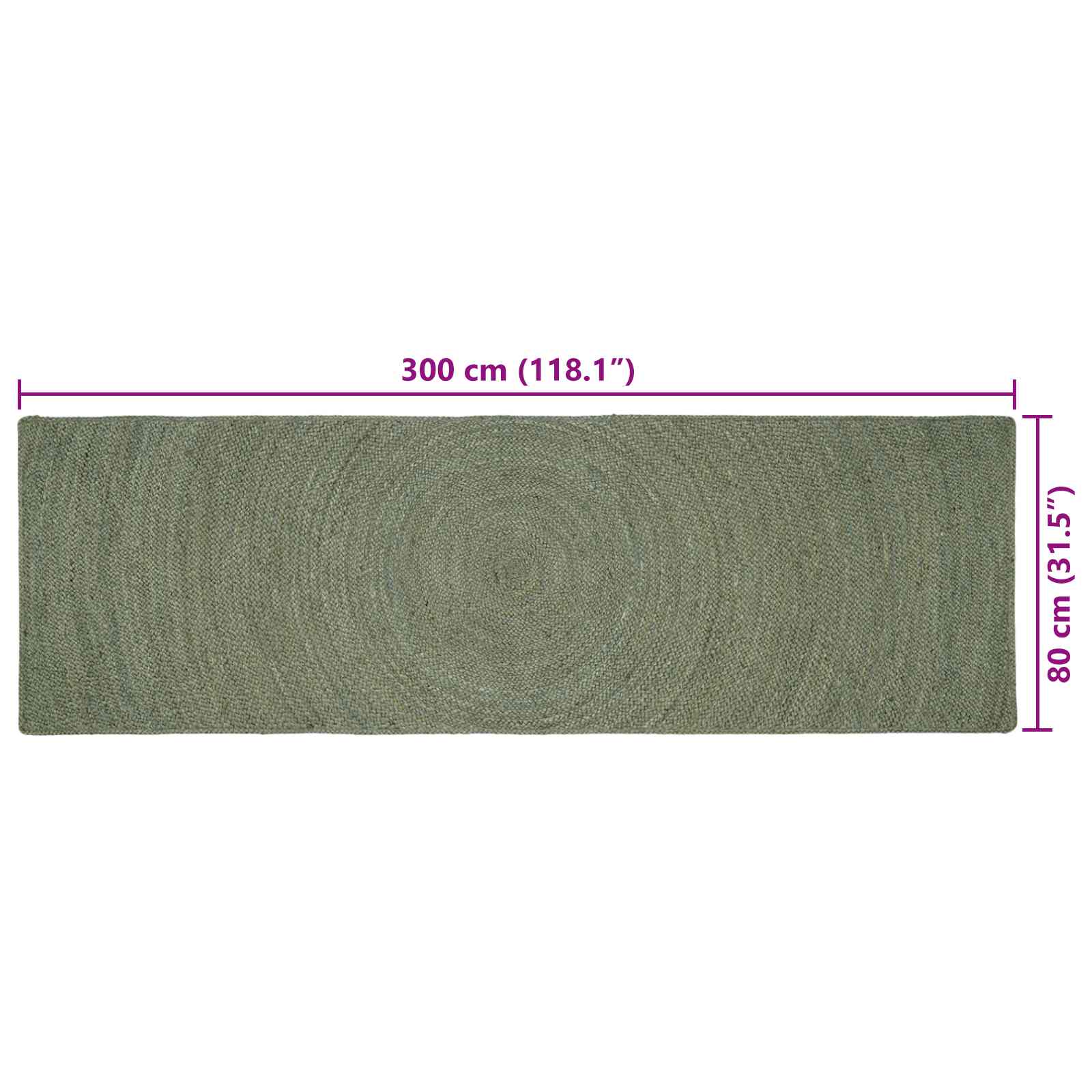 Bereichsteppiche Natur 60 x 110 cm Jute