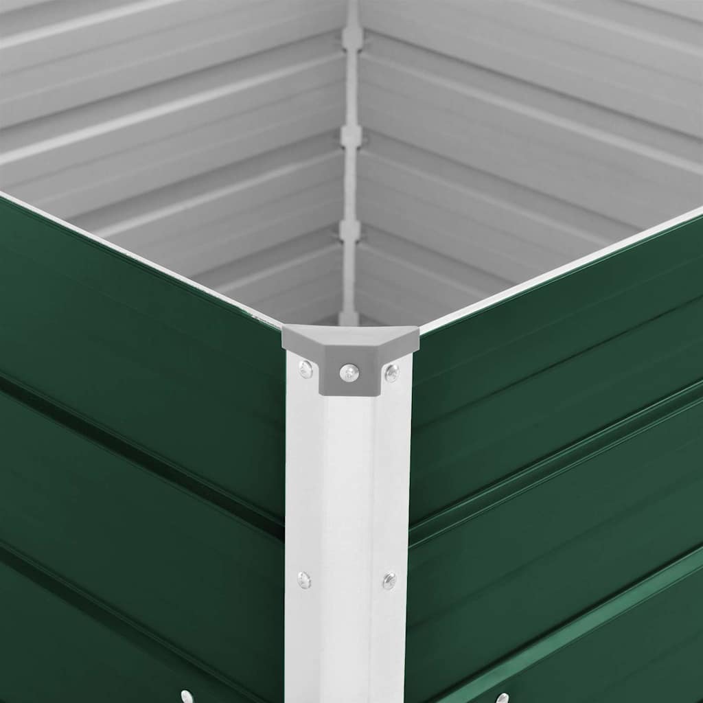 Hochbeet 100 x 100 x 77 cm Verzinkter Stahl Grau