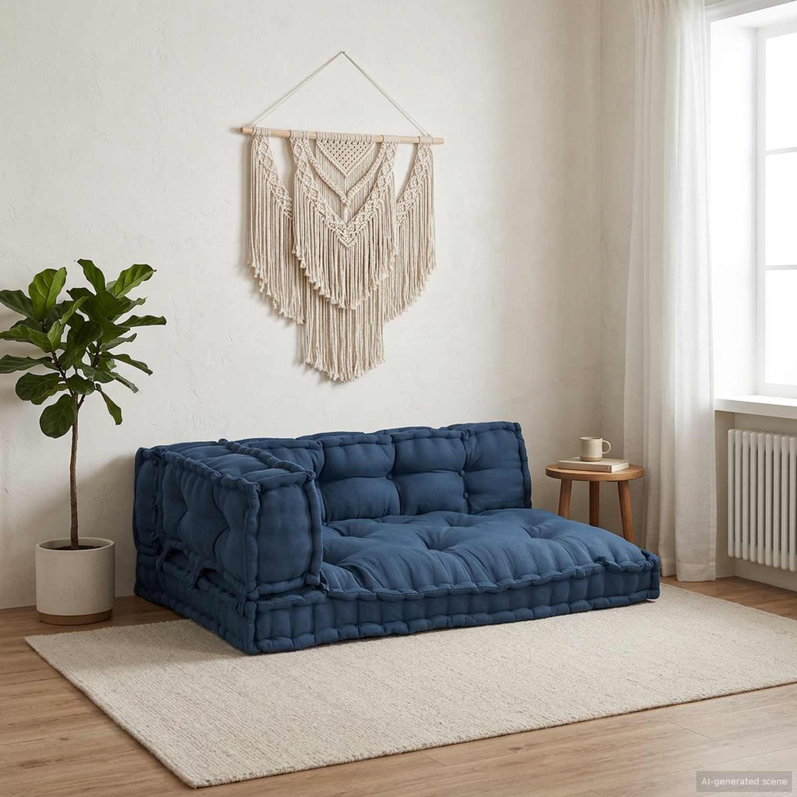 Palettensofa-Auflage Mehrfarbig Stoff Patchwork