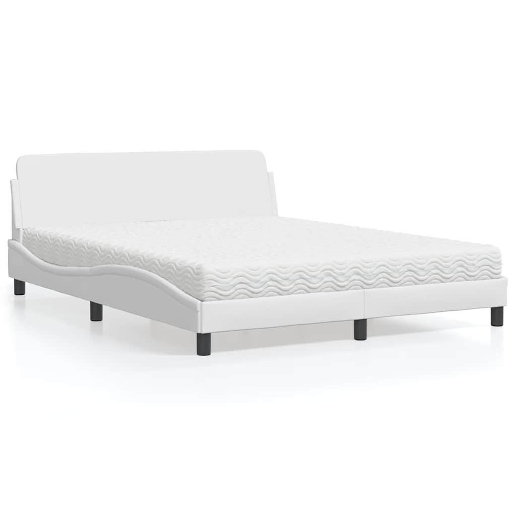 Bett mit Matratze "Dover" Schwarz 80x200 cm Kunstleder