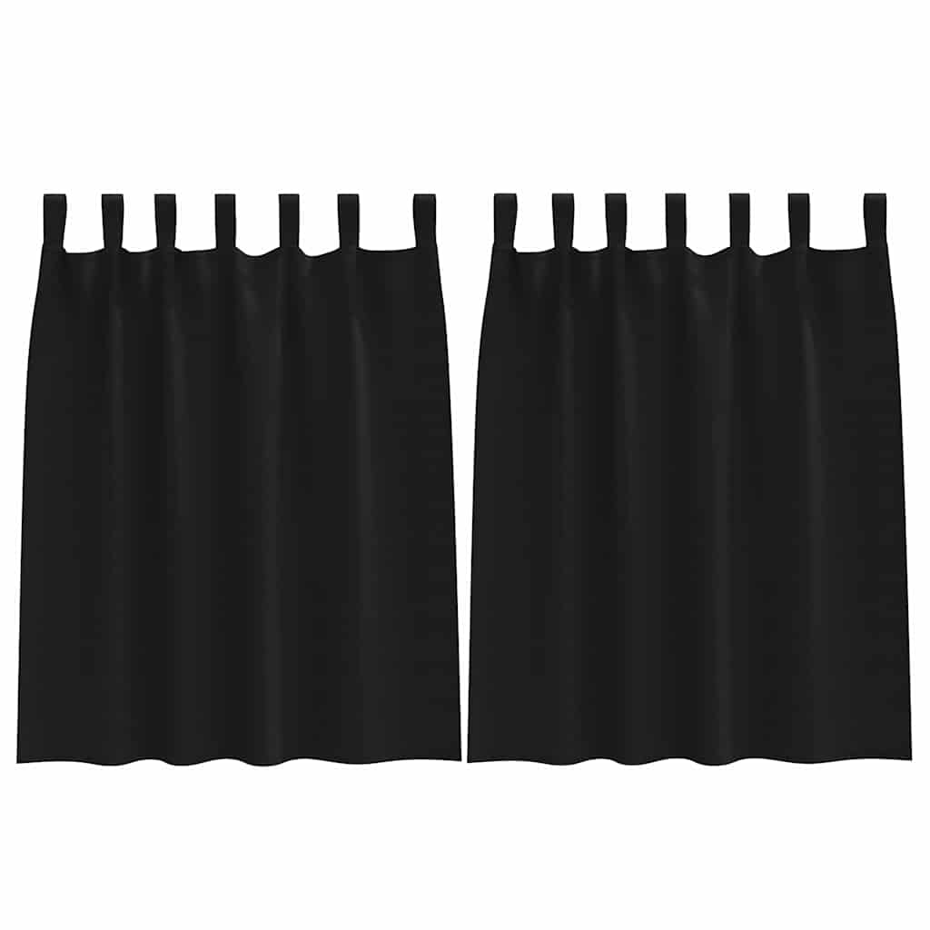 Verdunkelungs-Vorhänge mit Ringen 2 pcs Beige 140 x 140 cm