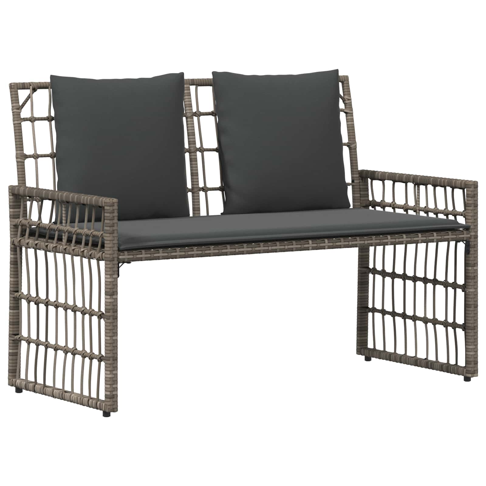 Bank Outdoor Uni Schwarz und Dunkelgrau 116 x 55 x 82 cm