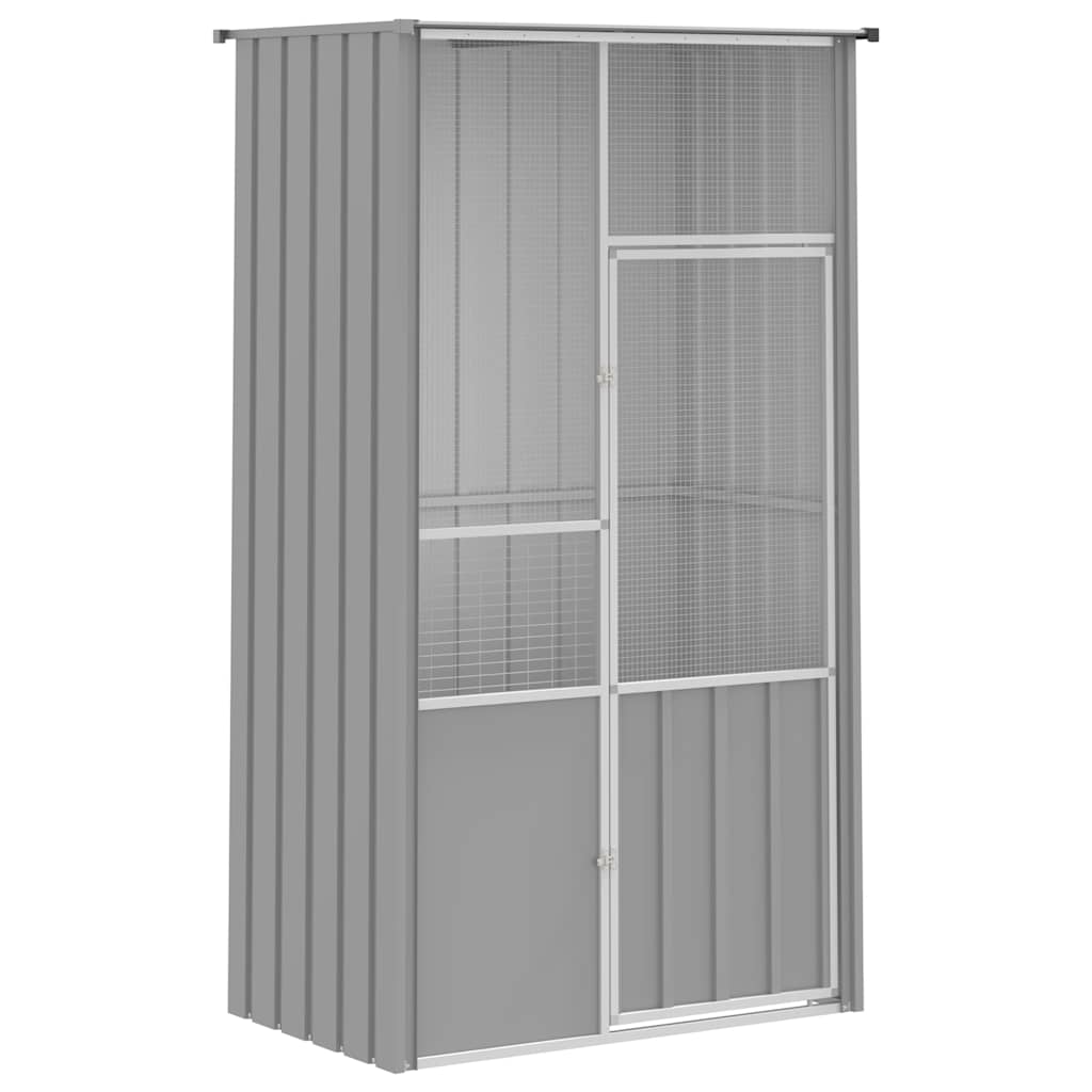 Voliere Anthrazit 115x78x200 cm Verzinkter Stahl
