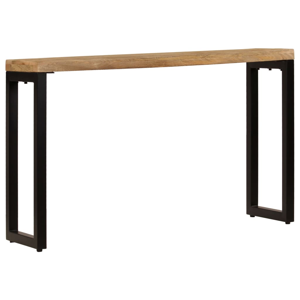 Konsolentisch 120x35x76 cm Stahl und Massivholz Mango