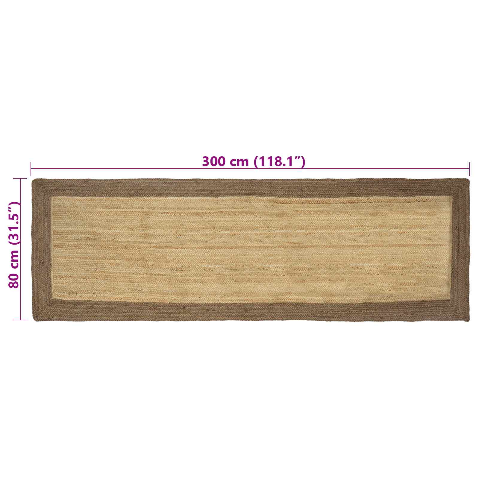 Bereichsteppiche Grau 60 x 110 cm Jute