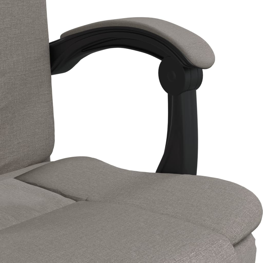 Bürostuhl mit Liegefunktion Taupe Stoff