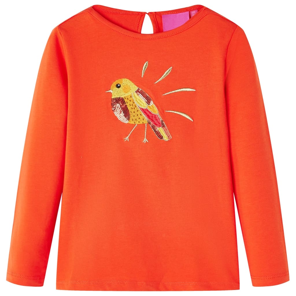 Kinder-Langarmshirt Dunkles Ocker 128