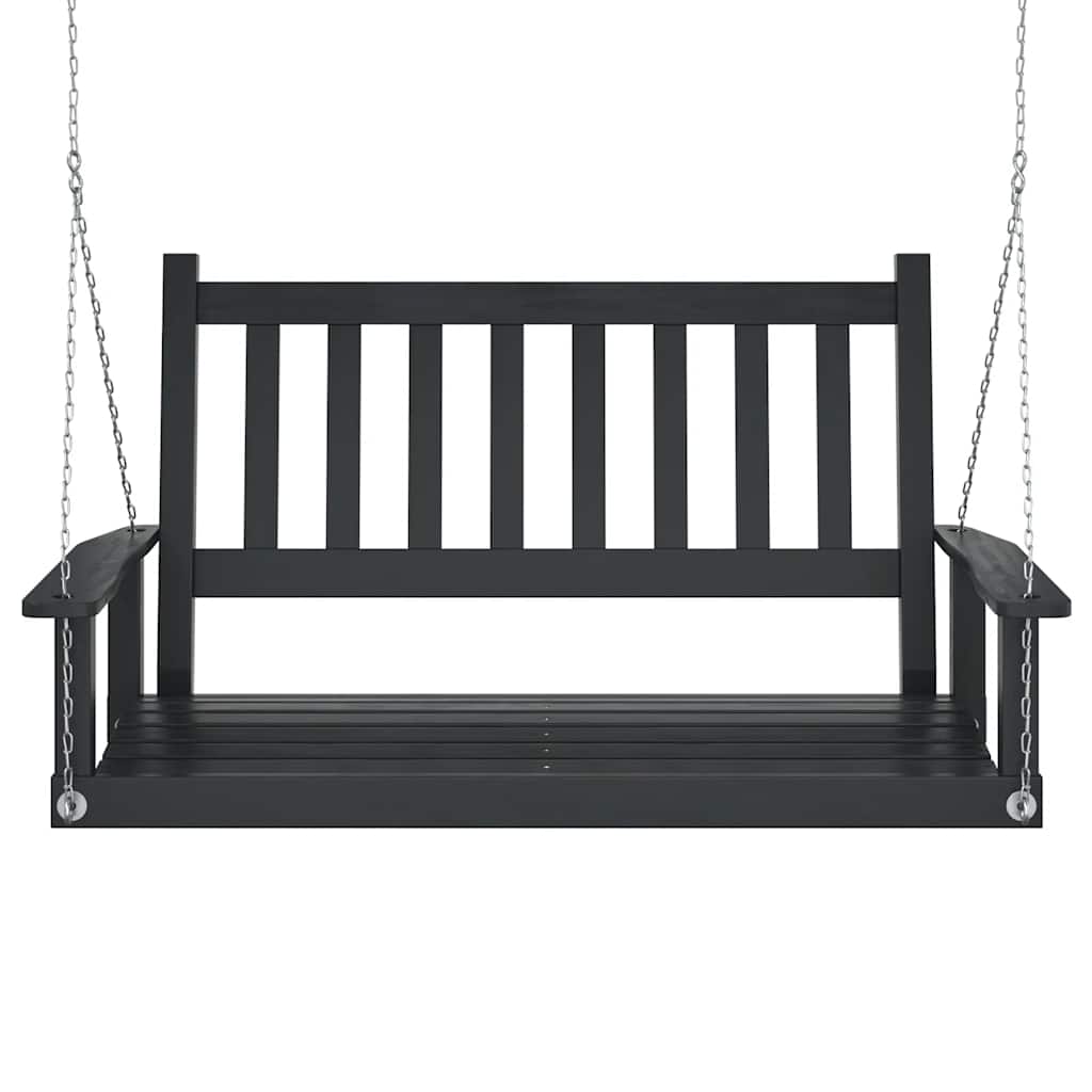 Garten-Hängestuhl mit Metallketten Braun Massivholz Tanne