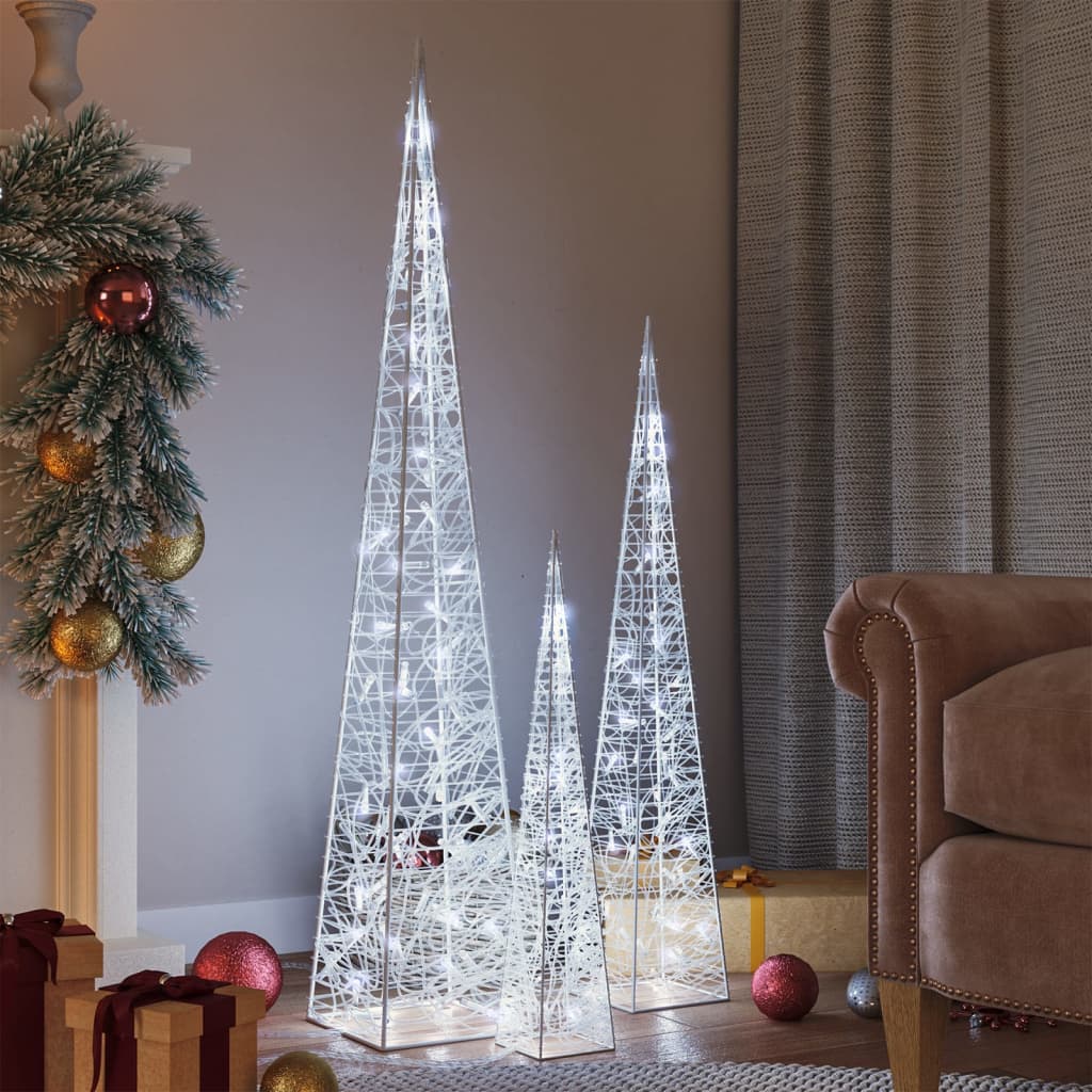 LED-Leuchtkegel Acryl Deko Mehrfarbig 90 cm