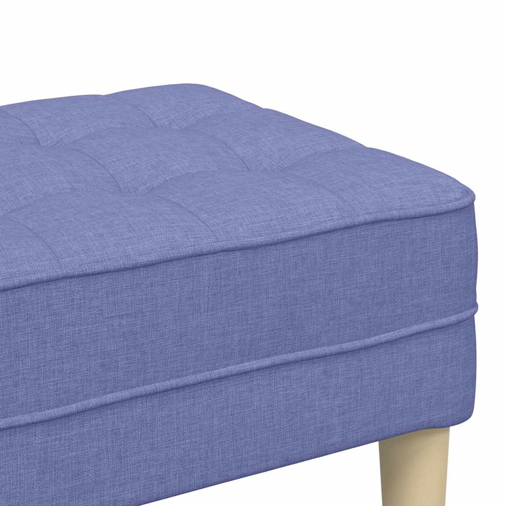 Bank mit Kissen Hellgrau 113 x 57 x 39 cm Stoff