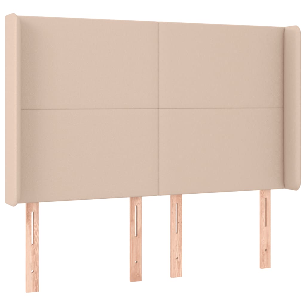 Kopfteil mit Ohren Creme 83x16x78/88 cm Kunstleder