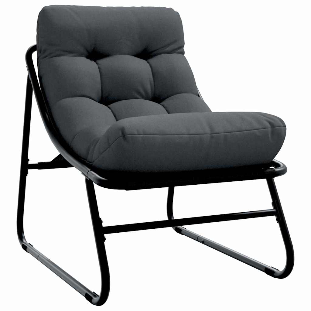 gartenmöbel mit Kissen 2 pcs Schwarz 60,5 x 81 x 71 cm