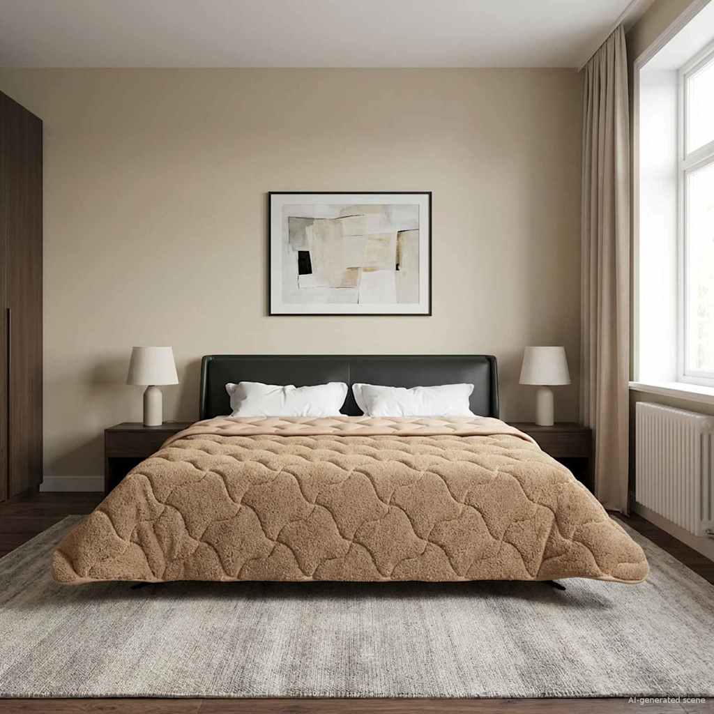 Winterbettdecke Gepolstert Anthrazit 135 x 200 cm