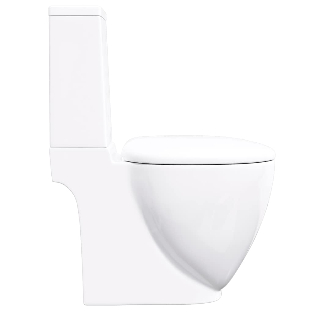 Keramik-Toilette Abgang Horizontal Schwarz