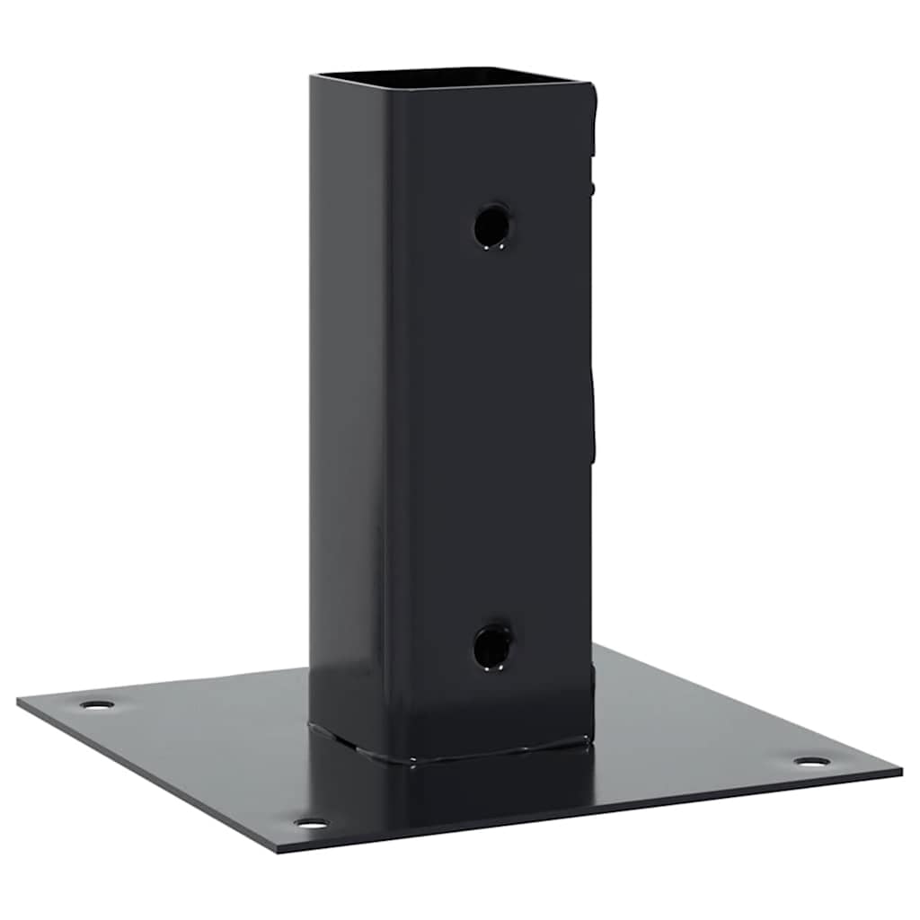 Pfostenträger Quadratisch 4Stk. Silber 46x46mm Verzinkter Stahl