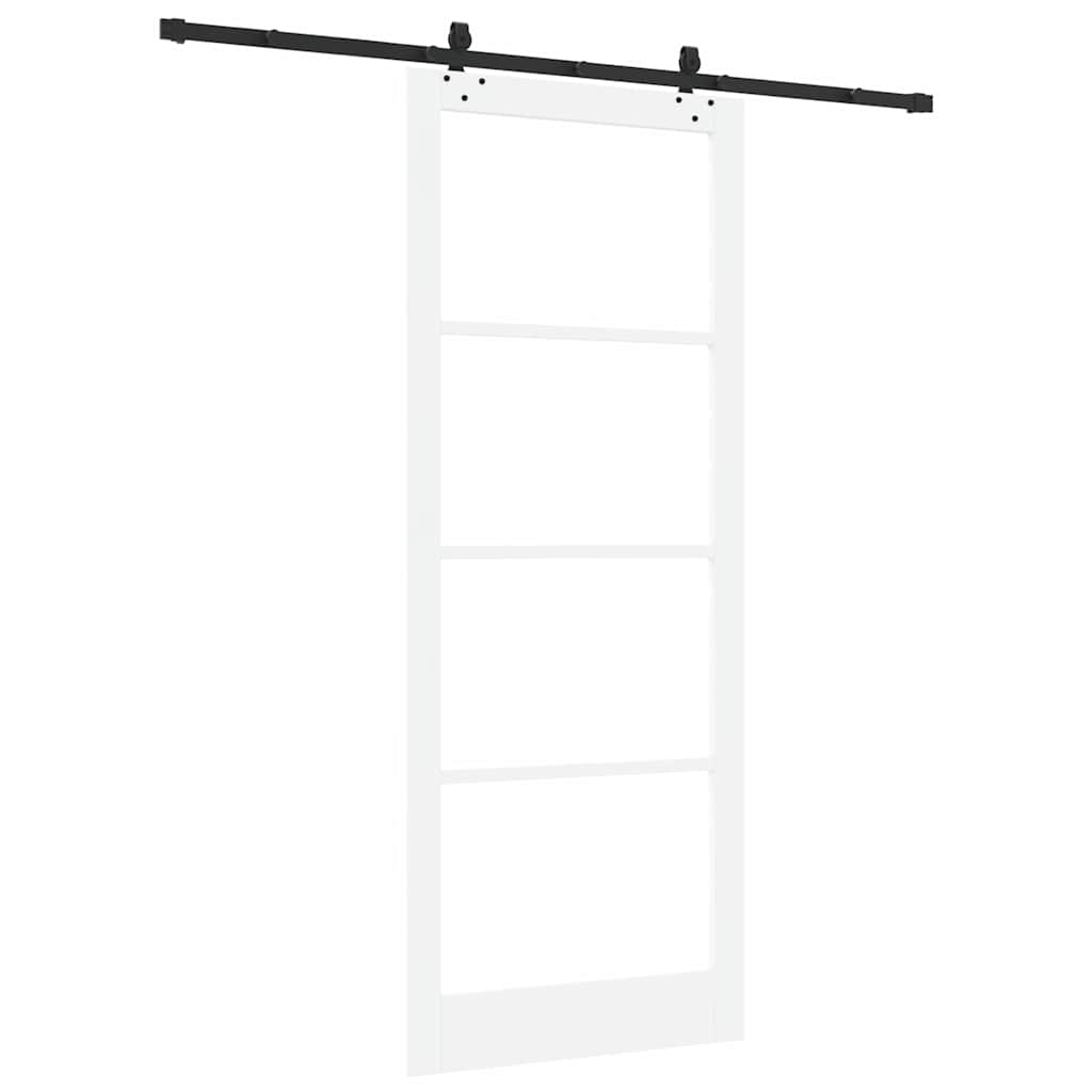 Schiebetür Natur 61 x 198,5 cm Massivholz Kiefer und Glas