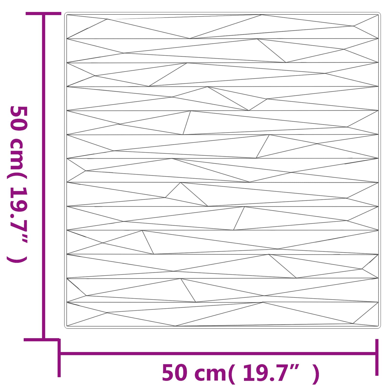 Wandpaneele 12 pcs Diamant Weiß 50 x 50 cm XPS Schaum