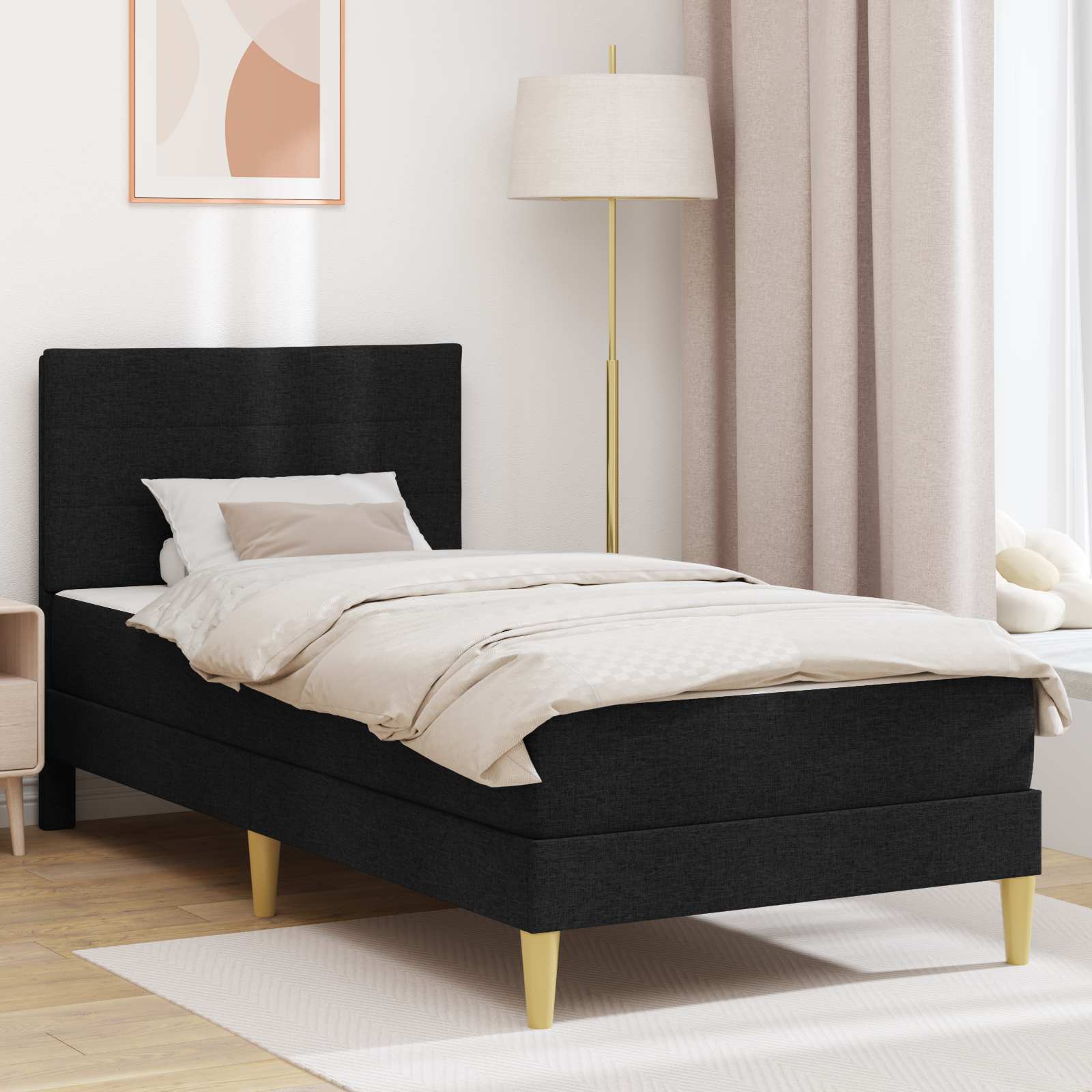 Bettrahmen Hellgrau 80 x 200 cm Polyester
