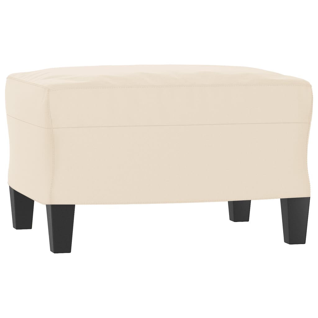 3-Sitzer-Sofa mit Hocker Taupe 180 cm Mikrofasergewebe