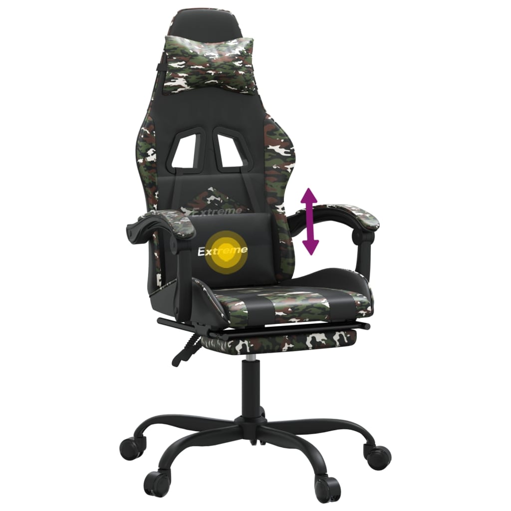 Gaming-Stuhl Drehbar Schwarz und Rot Kunstleder