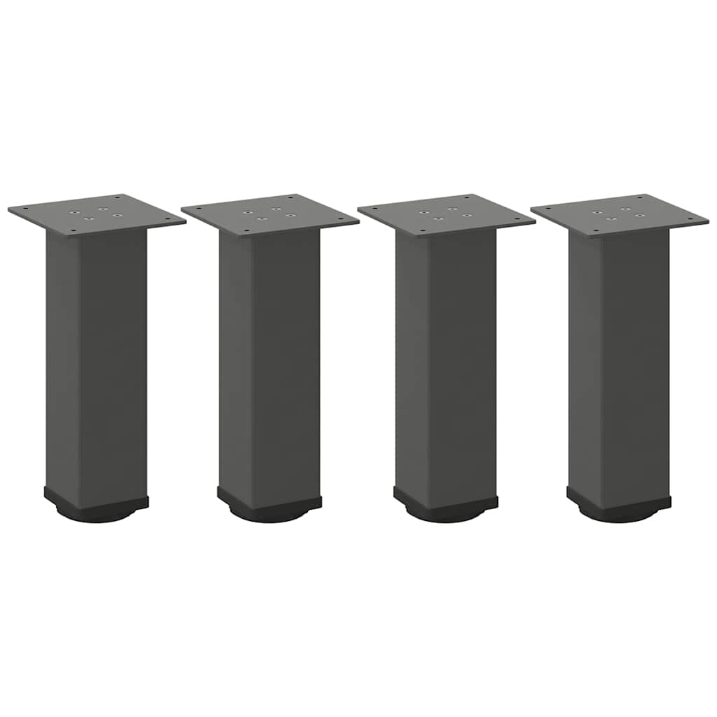 Bartischbeine 4 Stk. Schwarz 100-102 cm Stahl