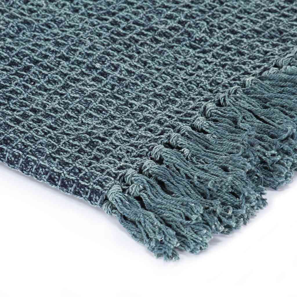 Überwurf Baumwolle 160x210 cm Anthrazit/Braun
