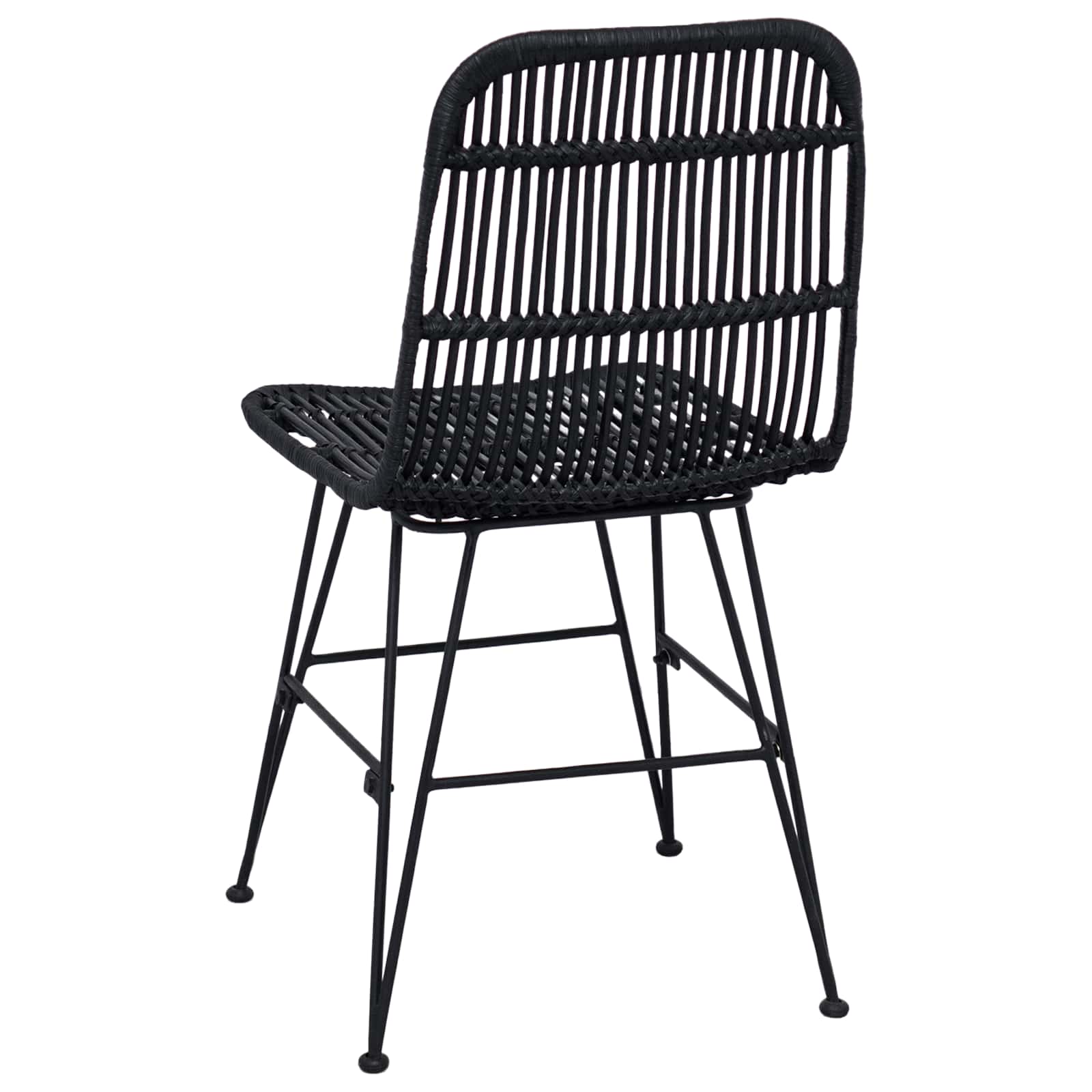 Esststuhl 2 pcs Natur 41 x 55 x 85 cm Rattan und Stahl