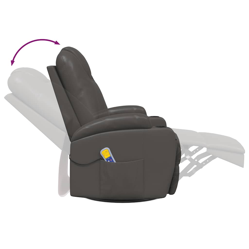 Massage-Schaukelsessel Schwarz Kunstleder
