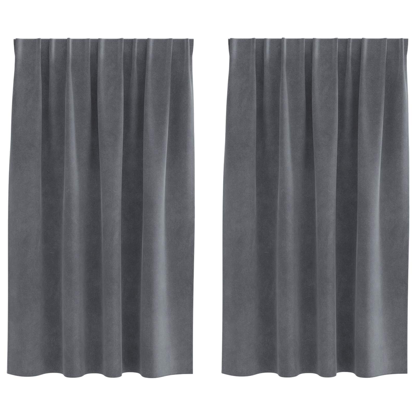 Verdunkelungsvorhänge 2 pcs Schwarz 140 x 140 cm Samt