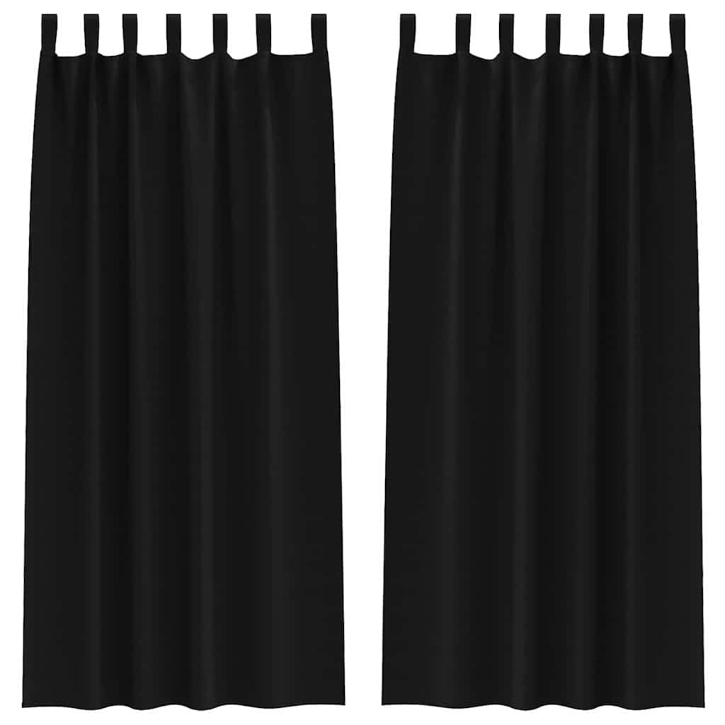 Verdunkelungs-Vorhänge mit Ringen 2 pcs Beige 140 x 140 cm
